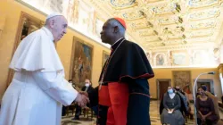 Pope Francis meets participants in an international conference on eradicating child labor at the Vatican's Consistory Hall, Nov. 19, 2021. | Vatican Media.