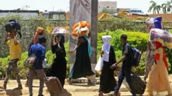 Persons fleeing the civil war in Sudan. Credit: Courtesy Photo