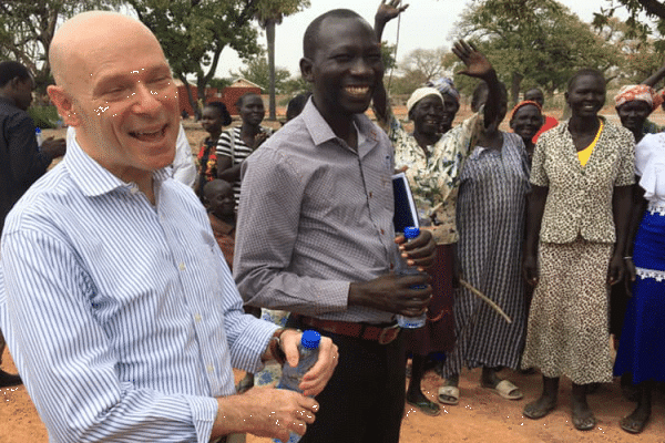 U.S. Ambassador in South Sudan,  Thomas Hushek during his visit to the education and health facility of the Loreto Sisters in the Catholc Diocese of Rumbek on February 19, 2020. / Loreto Sisters, Rumbek, South Sudan