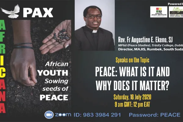 A poster announcing Saturday's webinar focusing on the youth's role in the peace process in Africa. / Jesuits in Africa and Madagascar (JCAM).