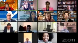 Screencapture of participants during the March 15 webinar organized by Global Compact on Education on Peace and Citizenship