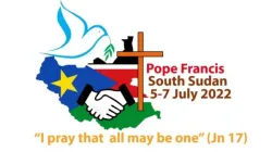 Official logo and motto of Pope Francis’ Apostolic visit to the South Sudan in July 2022. Credit: Vatican Media