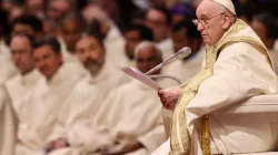 Pope Francis gives his homily at the Easter Vigil Mass in St. Peter's Basilica on April 8, 2023. | Daniel Ibanez/CNA