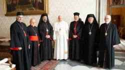 Pope Francis meets with Patriarch of Eastern Catholic Churches based in the Middle East at the Vatican, Feb. 7, 2020. Credit: Vatican Media.