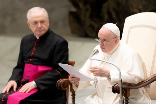 Pope Francis’ general audience in the Paul VI Hall at the Vatican, Nov. 17, 2021. Daniel Ibáñez/CNA.