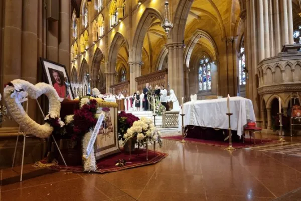 Cardinal George Pell’s funeral Mass drew thousands of mourners to Sydney’s St. Mary’s Cathedral Feb. 2, 2023. | Credit: Giovanni Portelli/The Catholic Weekly