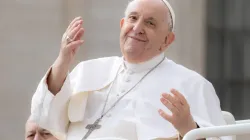 Pope Francis greets pilgrims from the popemobile in St. Peter’s Square on March 8, 2023. | Daniel Ibáñez/CNA