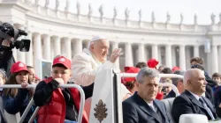 Pope Francis' general audience of April 19, 2023. | Daniel Ibanez/CNA