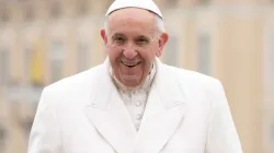 Pope Francis in St. Peter's Square on Feb. 22, 2017. Credit: Daniel Ibáñez/CNA.