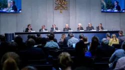 Press briefing on the Amazon Synod at the Holy See press office. Credit: Daniel Ibáñez/CNA.