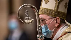 Cardinal Pietro Parolin attends an ordination at the Basilica of Sant'Eugenio in Rome, Sept. 5, 2020. Credit: Daniel Ibáñez/CNA.