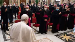 Pope Francis receives an audience with the National Catechetical Office of the Italian bishops’ conference. Vatican Media/CNA.