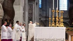 Pope Francis offers Mass on Jan. 1, 2020 in St. Peter's Basilica. Credit: Vatican Media.