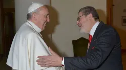 Pope Francis with Fabrizio Soccorsi. Credit: Vatican Media/CNA.