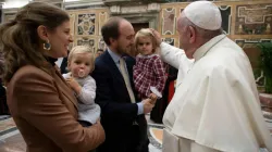 Pope Francis meets staff of the Vatican Dicastery for Laity, Family and Life Nov. 16, 2019. Credit: Vatican Media.