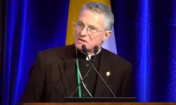 Archbishop Timothy Broglio, president of the U.S. Conference of Catholic Bishops, speaks at the USCCB fall plenary assembly Nov. 14, 2023. / Credit: USCCB video