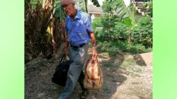 Fr. Adolf Poll who served Parish Priest of St. Joseph Freinademetz in Kenya's Catholic Diocese of Malindi pictured leaving the Diocese after over 50 years of Apostolate in the country/ Credit: Catholic Diocese of Malindi Justice and Peace Commission