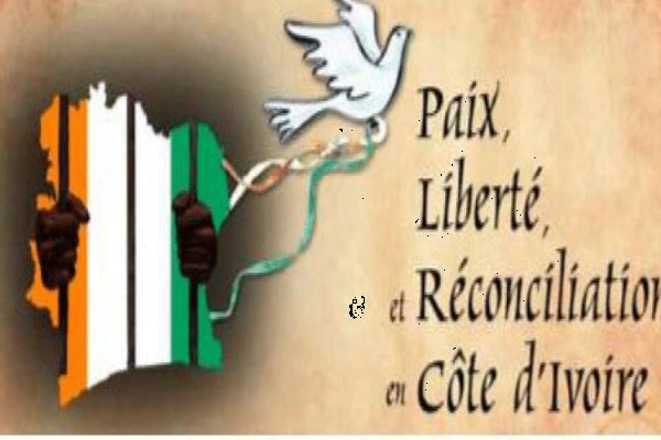 Poster for Peace, Freedom and Reconciliation Campaign in Ivory Coast