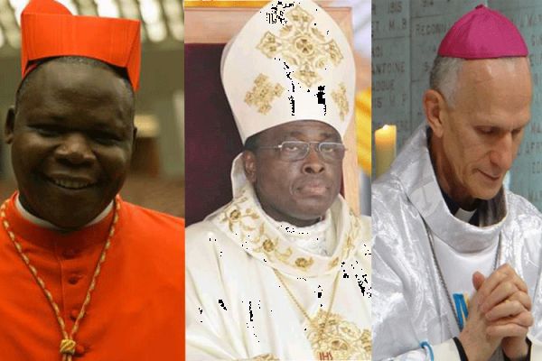 Dieudonne Cardinal Nzapalainga (left), Bishop Denis Isizoh (Center), and Archbishop Paul Desfarges (right) appointed by Pope Francis to the Pontifical Council for Inter-religious Dialogue (PCID).