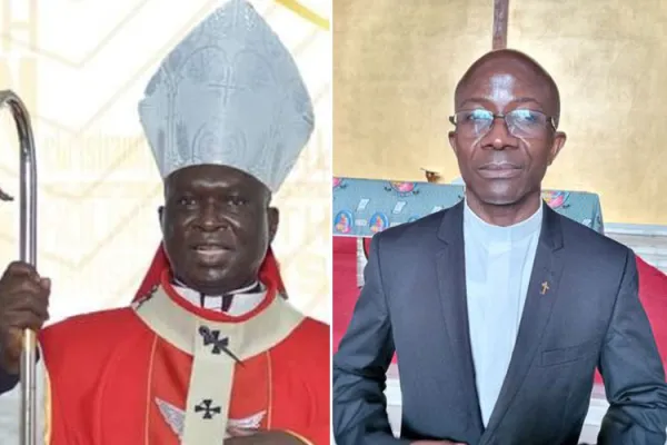 Archbishop Philip Anyolo (left) and Msgr. Estêvão Binga (right). Credit: Courtesy Photo