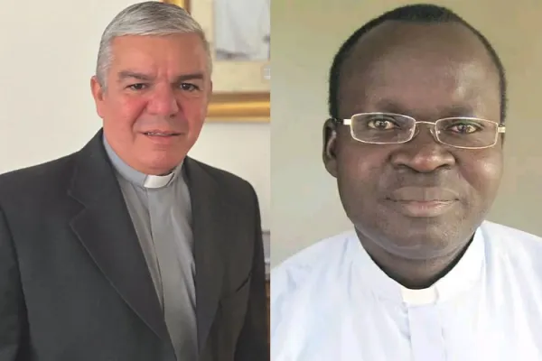 Mons. Hieronymus Joya (right), appointed Bishop for the Catholic Diocese of Maralal in Kenya and Mons. Walter Erbì (left), appointed Apostolic Nuncio to Sierra Leone. Credit: Courtesy Photo