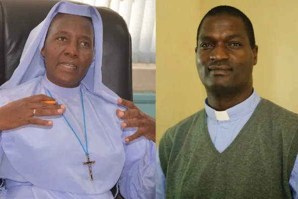 Fr. Andrew Kaufa (right) and Sr. Adelaide Felicitas Ndilu (left). Credit: Courtesy Photo