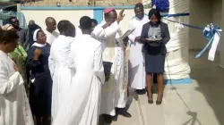 Bishop Emmanuel Badejo blesses the premises of Ave Maria Microfinance Bank in Nigeria's Oyo Diocese. Credit: Oyo Diocese