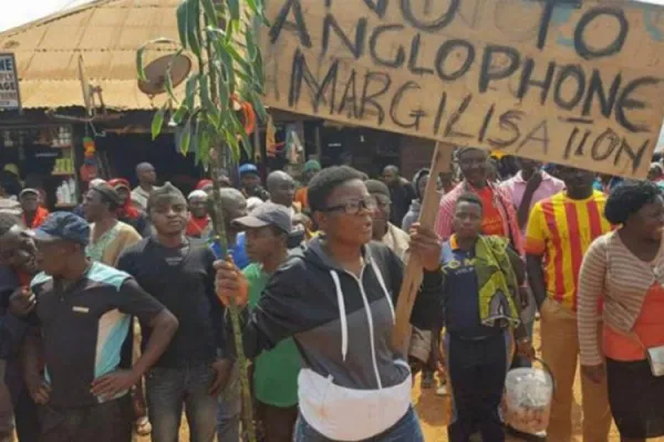 Demonstrations have become common on the streets in Cameroon. Credit: Denis Hurley Peace Institute