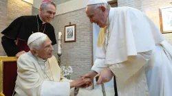 Pope Francis visits Benedict XVI on Aug. 27th, 2022. Vatican Media