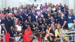 A section of students at the School of the Faith and Leadership in Nigeria's Catholic Archdiocese of Benin City pose for a photo session with Archbishop Augustine Obiora Akubeze. Credit: Fr. Dr. Andrew Ovienloba