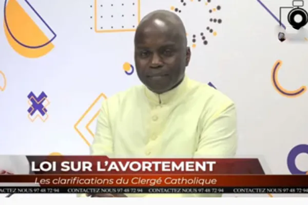 Screen capture of Fr. Eric Okpéitcha who was guest at Bi-News TV’s Diagonale October 31. Credit: Courtesy Photo