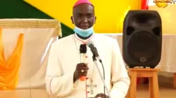 Bishop Dominic Kimengich addressing delegates during the launch of the First Diocesan Synod for Kenya's Eldoret Diocese. Credit: Courtesy Photo