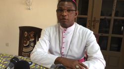 Bishop Gaspard Béby Gnéba of Man Diocese giving a press conference on the first-ever Congress of the Clergy in Ivory Coast on Tuesday, January 21. The Congress is scheduled for July 1-5.