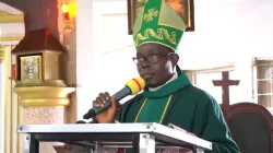 Bishop Peter Nworie Chukwu, addressing members of the Catholic Media Practitioners Association (CAMPAN) in Abakaliki Diocese. Credit: Courtesy Photo