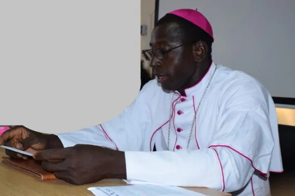 Bishop Jonas Dembélé reading the message of the members of the Episcopal Conference of Mali (CEM)/ Credit: Courtesy Photo