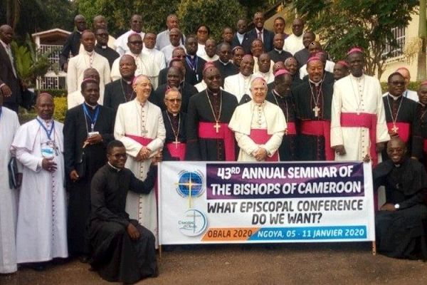 Bishops of the National Episcopal Conference of Cameroon at their 43rd Plenary Assembly in Obala.