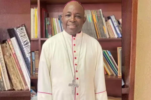 Archbishop Edward Tamba Charles of the Archdiocese of Freetown during an interview with ACI Africa at his office in Freetown. Credit: Caritas Freetown