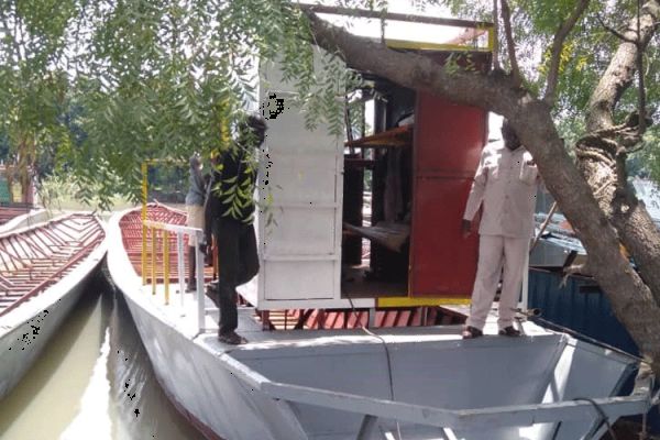 The Cargo boat acquired by the Diocese of Malakal in South Sudan. / ACI Africa