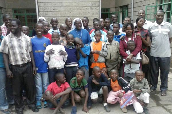 Some street children with the staff of Kwetu Home of Peace in Nairobi, Kenya. / Patrician Brothers.