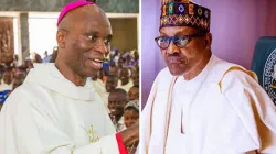 Bishop Felix Femi Ajakaye of Nigeria's Ekiti Diocese an President Muhammadu Buhari. Credit: Courtesy Photo