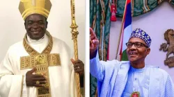 Bishop Matthew Hassan Kukah and President Muhammadu Buhari.