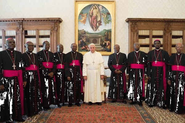 Bishops in Burundi with Pope Francis during their ad limina visit in Rome in 2018.