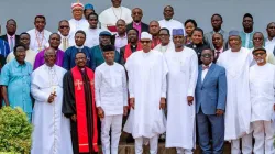 Members of the Christian Association of Nigeria (CAN) with President Muhammadu Buhari. Credit: Presidency of Nigeria