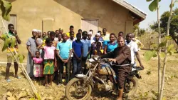 A Priest poses on a motorcycle at St. Michael Parish of Ghana’s Catholic Diocese of Jasikan. Credit: Aid to the Church in Need / Aid to the Church in Need