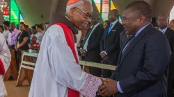 Late Alexandre José Maria Cardinal dos Santos with President Filipe Jacinto Nyusi. Credit: Courtesy Photo