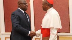 President Félix Tshisekedi in an audience with Fridolin Cardinal Ambongo on January 13, 2020 in Kinshasa. / Presidency of the DR Congo.