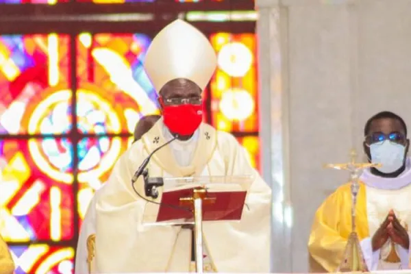 Jean Pierre Cardinal Kutwa during the Thanksgiving Mass to mark his 50th anniversary in the Priesthood at St. Paul’s Cathedral of Abidjan Archdiocese. Credit: CECCI