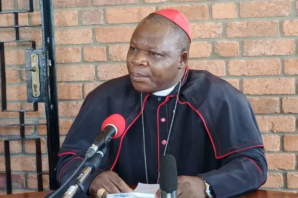Dieudonné Cardinal Nzapalainga during the press conference in CAR's capital Bangui 5 October 2021. Credit: Archdiocese of Bangui