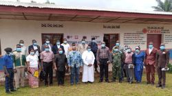 Officials of Caritas Congo ASBLduring the launch of the education program aimed at fighting against child labor in mines in the DRC. / Caritas Congo