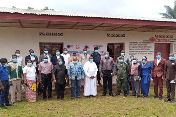 Officials of Caritas Congo ASBLduring the launch of the education program aimed at fighting against child labor in mines in the DRC. / Caritas Congo